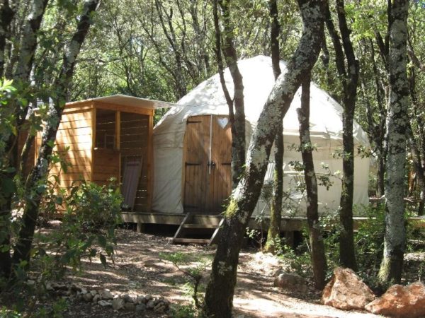 romantic yurt in the woods